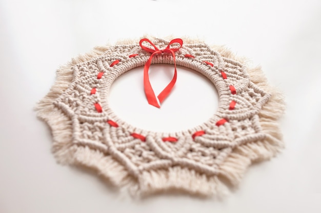 Haft na lnianym materiale